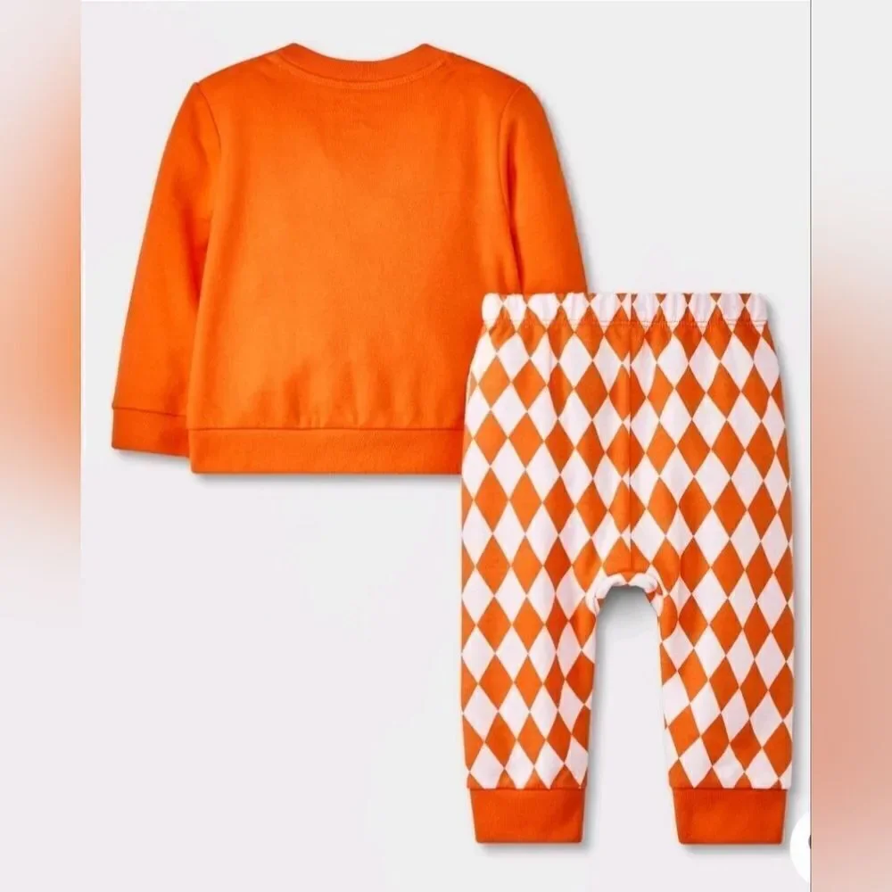 Cat & Jack Thanksgiving Halloween Baby Unisex Boy Girl Top and Pants Set, NWT